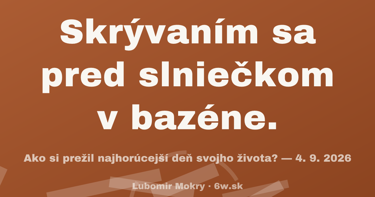 Karta príbehu: Skrývaním sa pred slniečkom v bazéne.